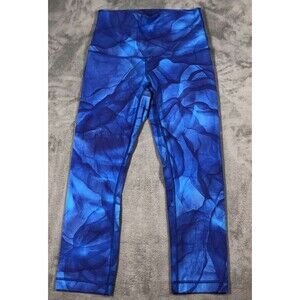 Lululemon Wunder Under Crop Leggings Hi-Rise Midnight Tulle Multi Blue Size 6